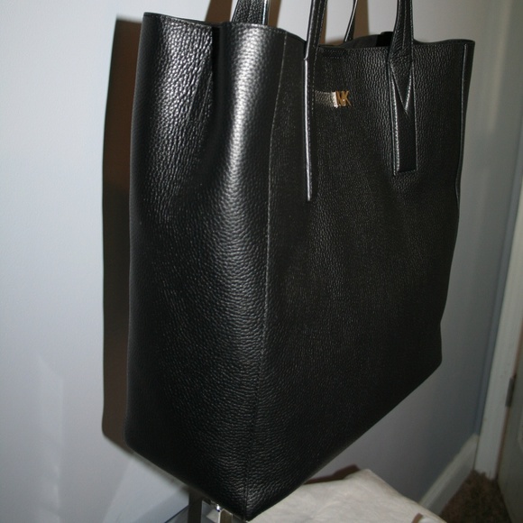 MICHAEL KORS JUNIE LARGE TOTE BLACK LEATHER - Picture 3 of 6